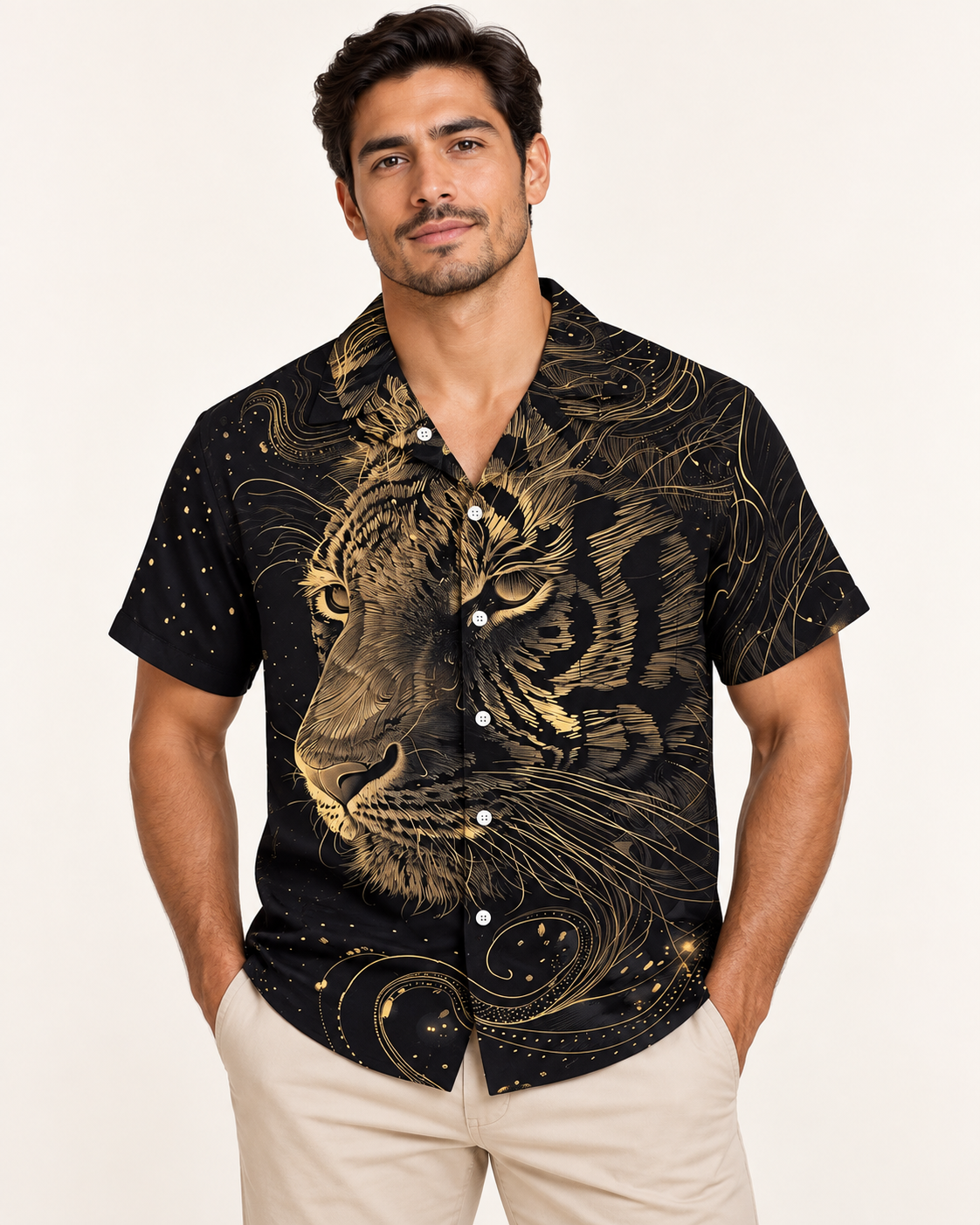 MEN'S GOLD TIGER GRAPHIC SHIRT