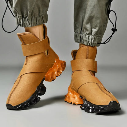 MEN'S SCULPTED SOLE HIGH-TOP SNEAKERS
