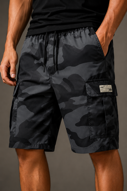 MEN'S CAMO CARGO CAPRI SHORTS