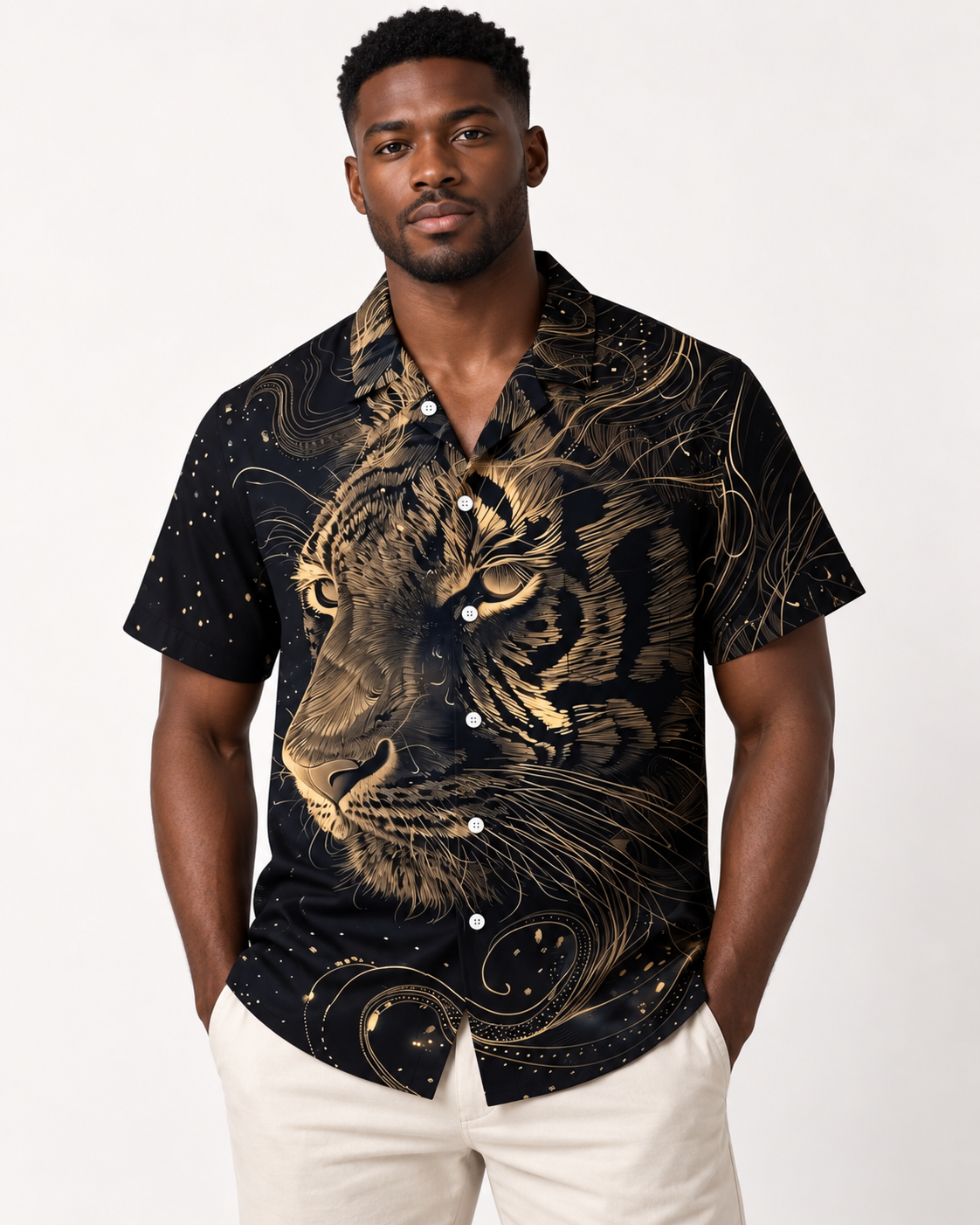 MEN'S GOLD TIGER GRAPHIC SHIRT