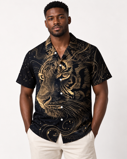 MEN'S GOLD TIGER GRAPHIC SHIRT