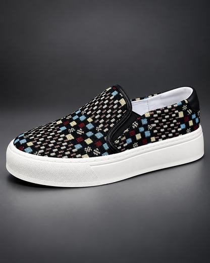 MEN'S MULTICOLOR WOVEN SLIP-ONS