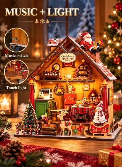 DIY Christmas Miniature Dollhouse Kit