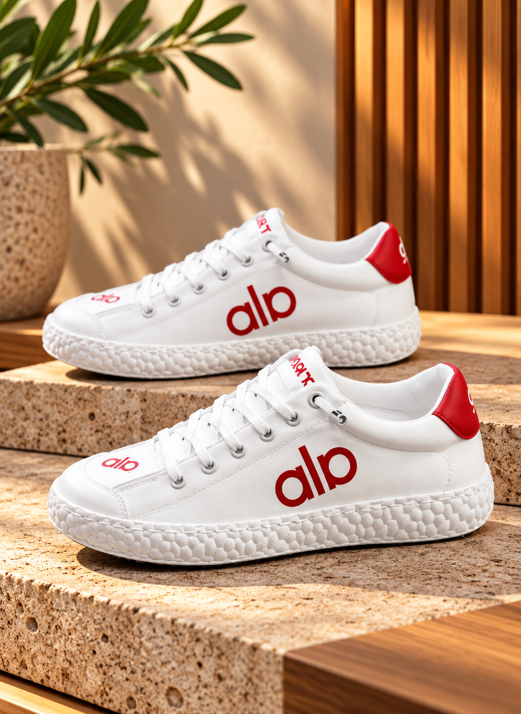 Men’s White Chunky Platform Sneakers