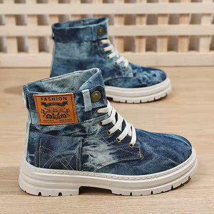MEN'S TIE DYE DENIM BOOTS