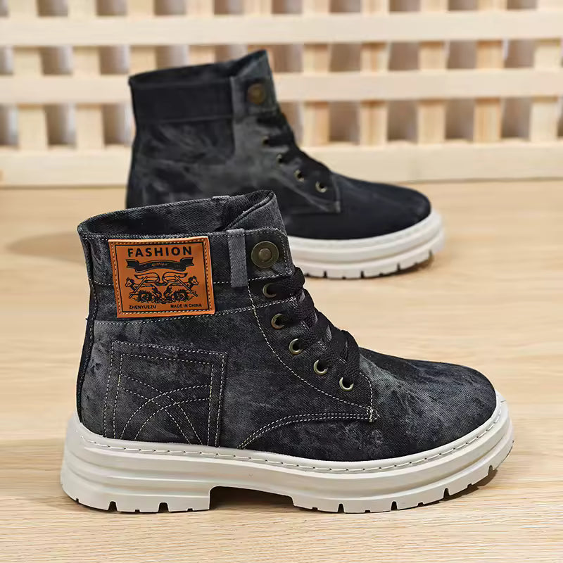 MEN'S TIE DYE DENIM BOOTS
