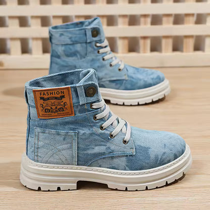 MEN'S TIE DYE DENIM BOOTS