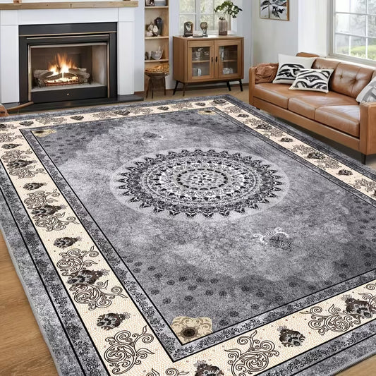 VINTAGE STYLE NON SLIP WASHABLE RUG