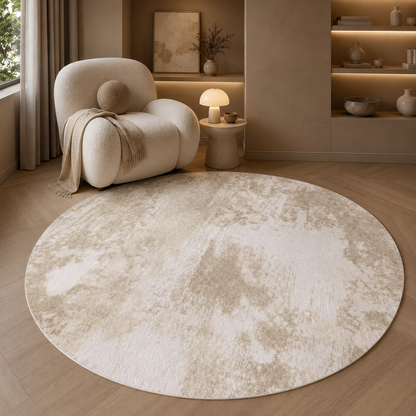 WABI-SABI ROUND CREAM AREA RUG