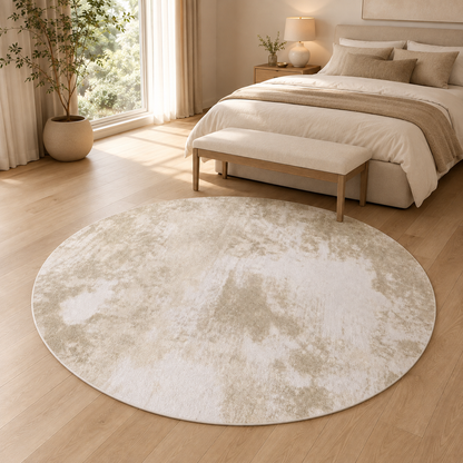 WABI-SABI ROUND CREAM AREA RUG
