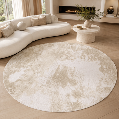 WABI-SABI ROUND CREAM AREA RUG