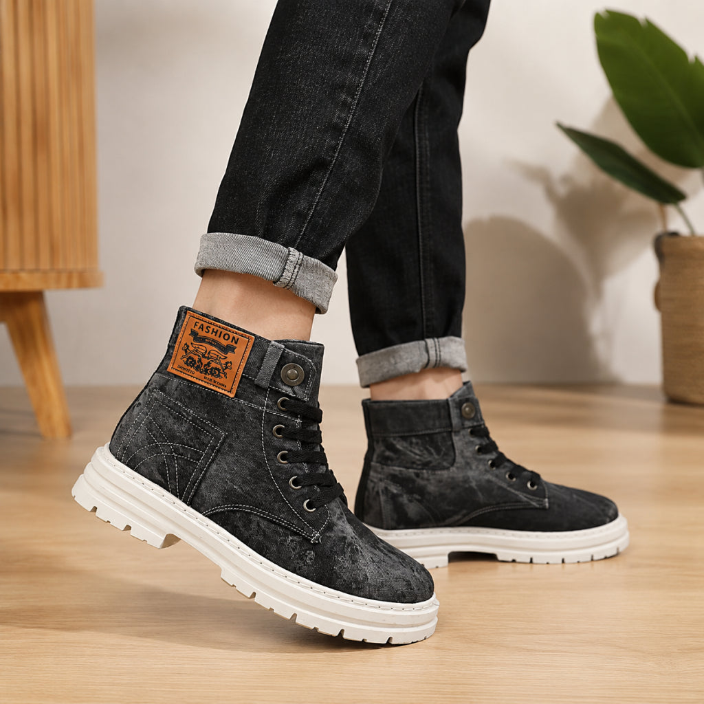 MEN'S TIE DYE DENIM BOOTS