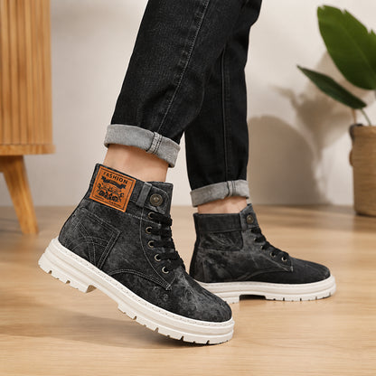MEN'S TIE DYE DENIM BOOTS