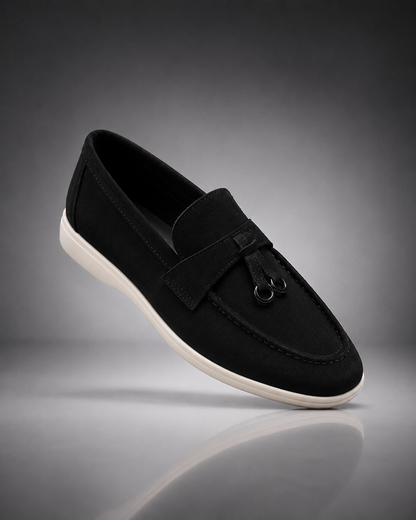 WOMEN'S SUEDE BUCKLE LOAFERS