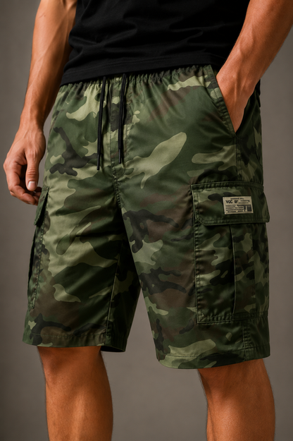 MEN'S CAMO CARGO CAPRI SHORTS