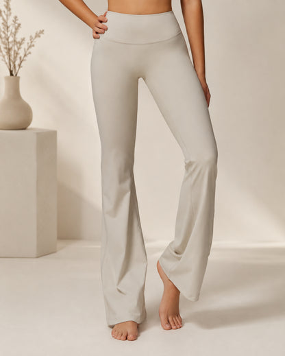 MAISON OBRE WOMEN HIGH WAIST FLARED LEGGINGS