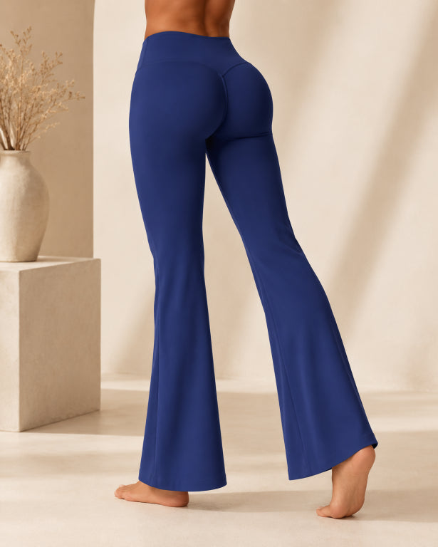 MAISON OBRE WOMEN HIGH WAIST FLARED LEGGINGS