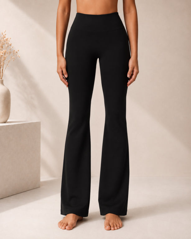 MAISON OBRE WOMEN HIGH WAIST FLARED LEGGINGS