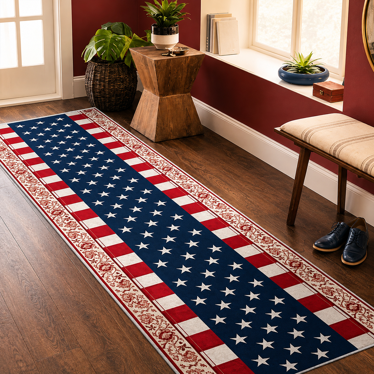 AMERICA FLAG HALLWAY RUNNER RUG
