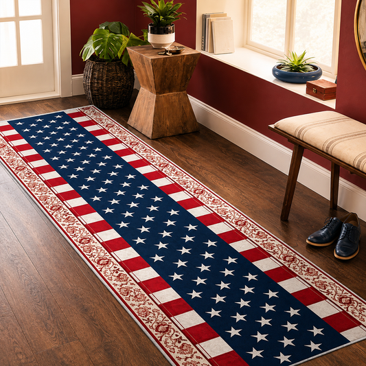 AMERICA FLAG HALLWAY RUNNER RUG