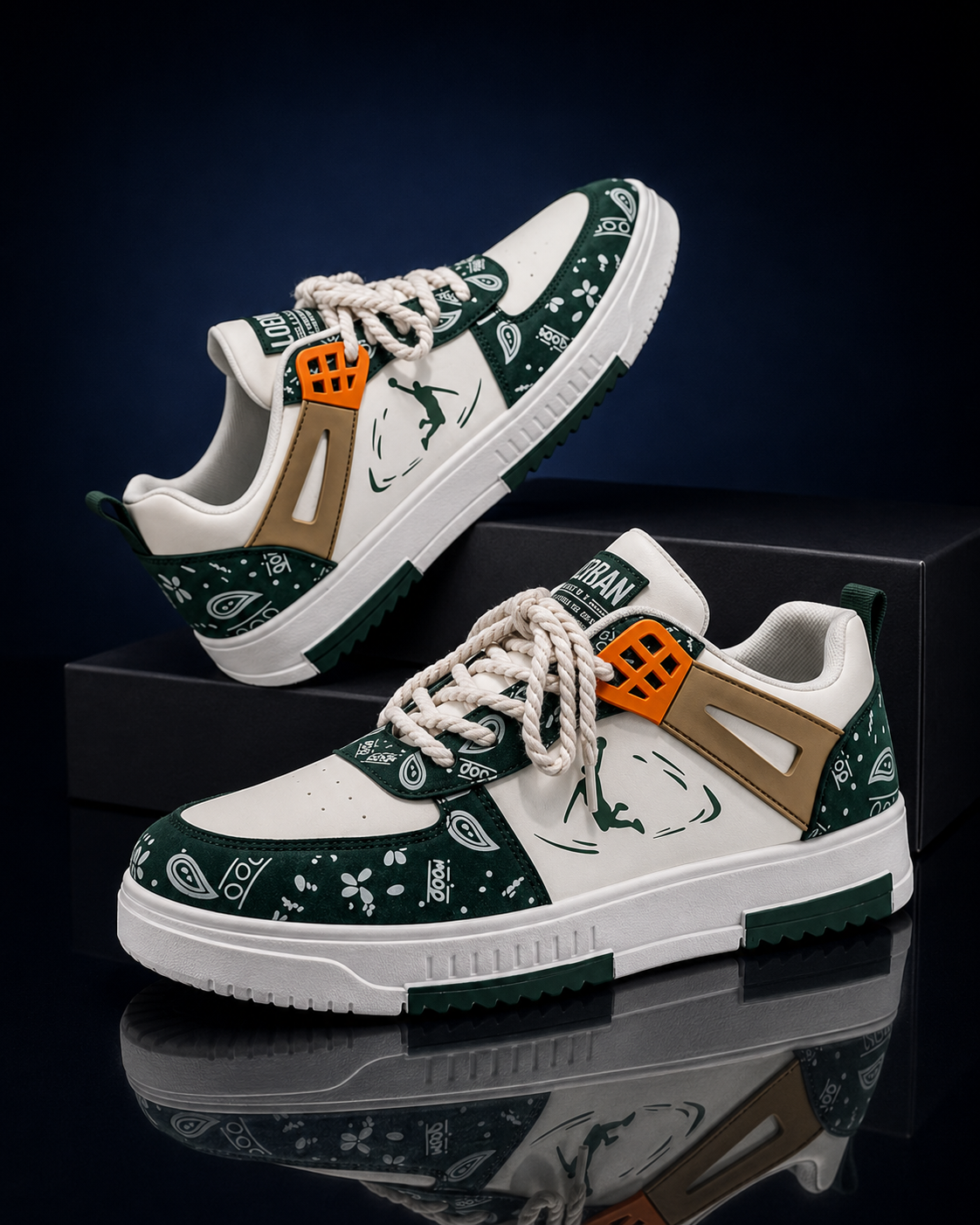 PAISLEY CHUNKY SKATE SNEAKERS